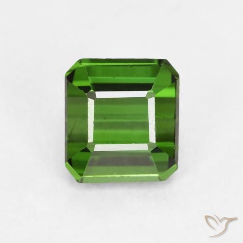 0.80ct 天然 Medium Dark-Green トルマリン, エメラルドカット, VVS