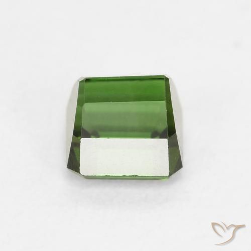 0.80カラットの天然Medium Dark-Greenトルマリン、八角形 / エメラルドカット、VVS