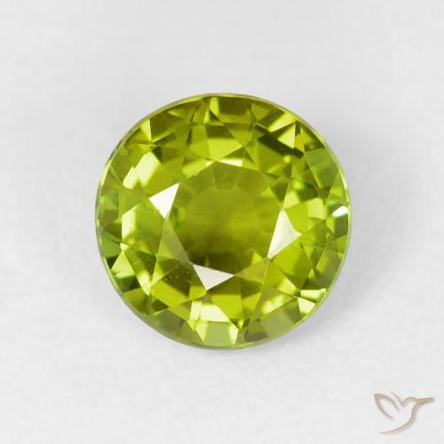 1.52ct 天然 オリーブグリーン トルマリン, ラウンド, VS