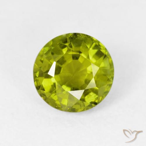 1.52ct 天然 オリーブグリーン トルマリン, ラウンド, VS