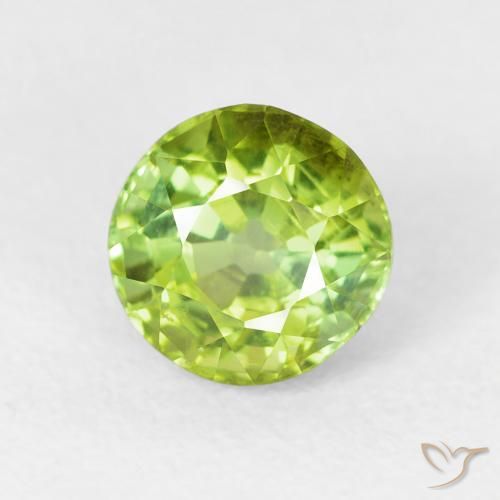 1.38ct 天然 薄いライブリーグリーン トルマリン, ラウンド, VS