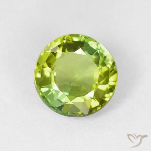 1.67ct 天然 ライトグリーン トルマリン, ラウンド, VS