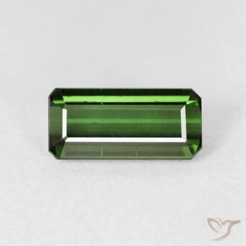 1.58ct 天然 アーシーグリーン トルマリン, エメラルドカット, VS