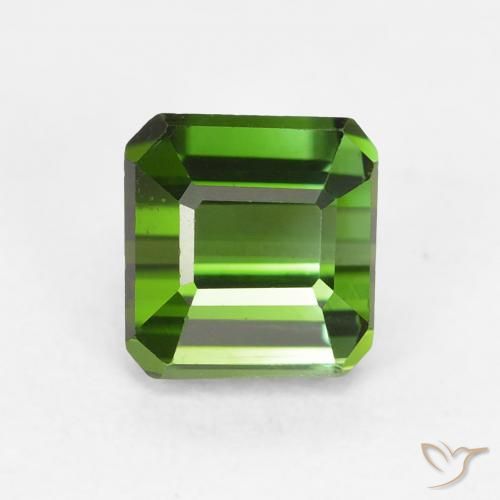 1.10ct 天然 フォレストグリーン トルマリン, エメラルドカット, VVS