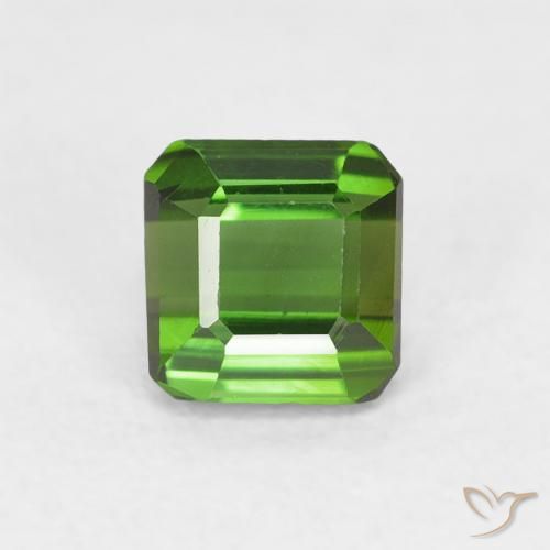 0.64ct 天然 ミディアムグリーン トルマリン, エメラルドカット, VVS