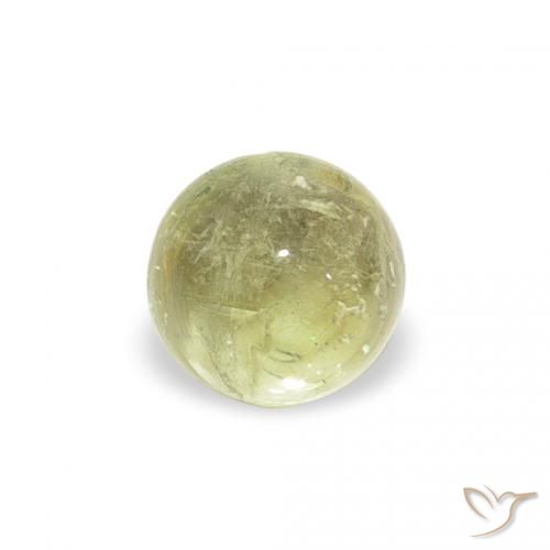 0.63ct 天然 薄いライムグリーン トルマリン, ラウンド, 透明