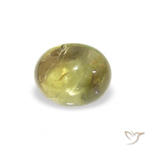 0.76ct 天然 ウォームグリーン トルマリン, 楕円形, 透明