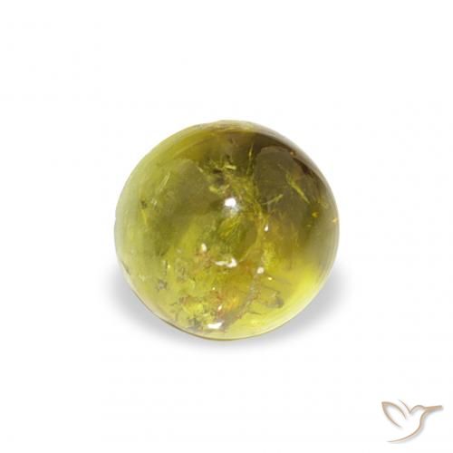 1.12ct 天然 ウォームグリーン トルマリン, ラウンド, 透明
