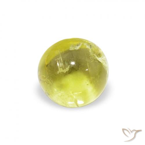 0.57ct 天然 ミディアムイエロー トルマリン, ラウンド, 透明