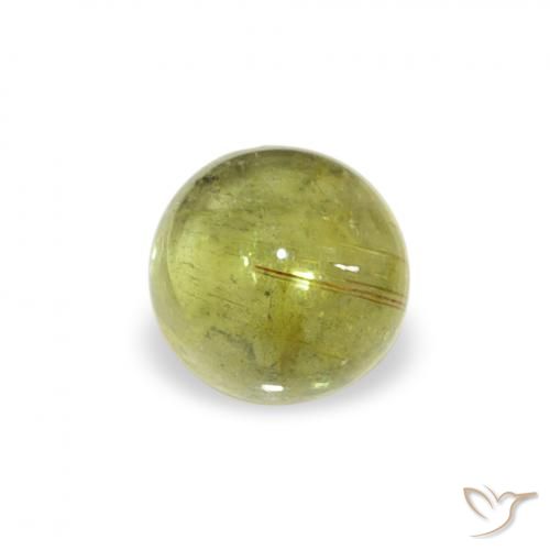 0.53ct 天然 レモンイエロー トルマリン, ラウンド, 透明