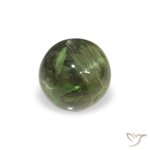 0.55ct 天然 アーシーグリーン トルマリン, ラウンド, 透明