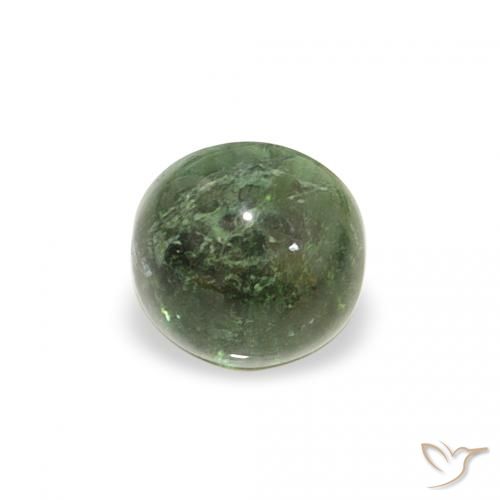 0.66ct 天然 アーシーグリーン トルマリン, ラウンド, 透明