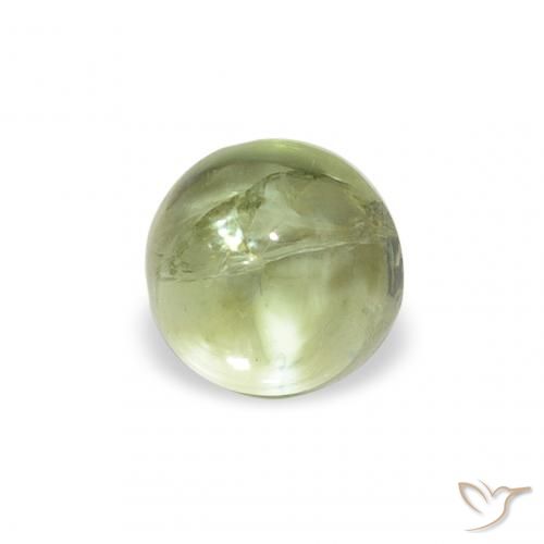 0.64ct 天然 イエローグリーン トルマリン, ラウンド, 透明