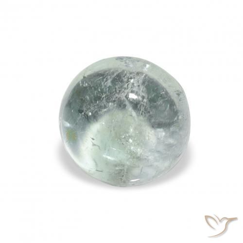 0.95カラットの天然Medium Light Greenトルマリン、ラウンド、透明