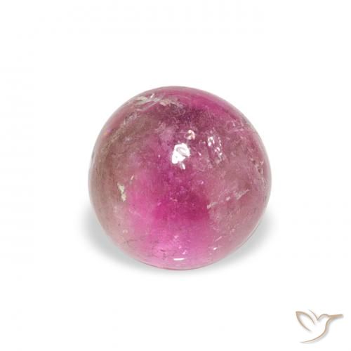 0.66ct 天然 ホットピンク トルマリン, ラウンド, 透明