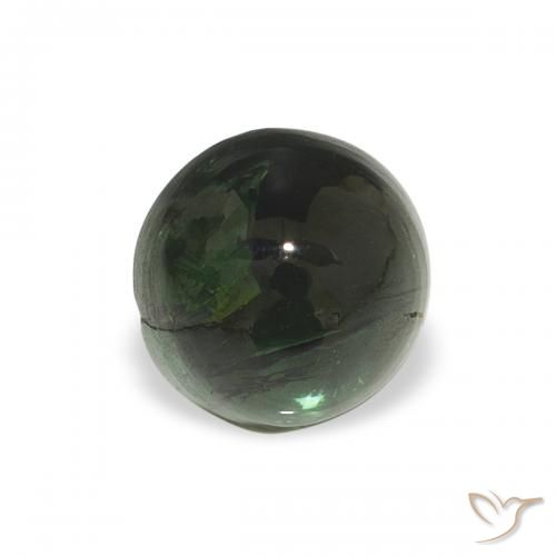0.77ct 天然 アーシーグリーン トルマリン, ラウンド, 透明