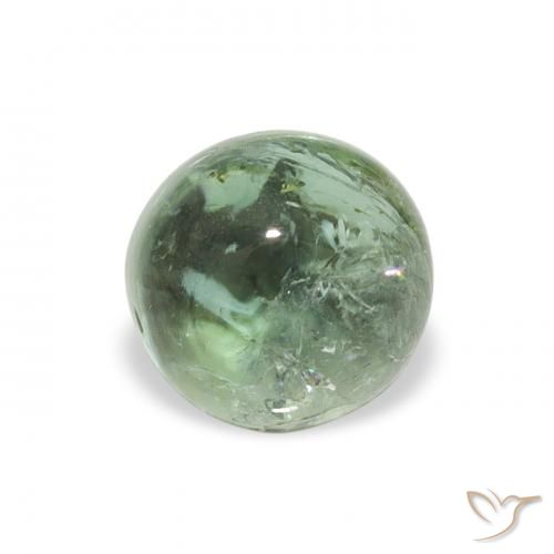 1.01ct 天然 薄いフォレストグリーン トルマリン, ラウンド, 透明
