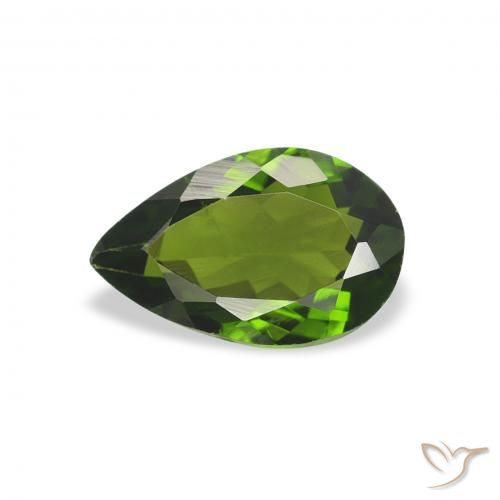 0.74ct 天然 ミディアムグリーン トルマリン, 洋梨の形, VS