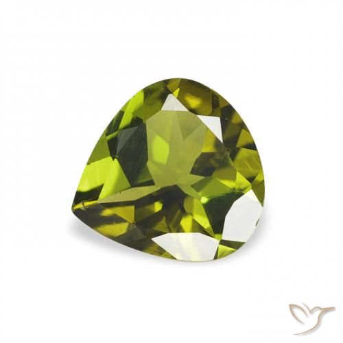 0.59ct 天然 ミディアムグリーン トルマリン, 洋梨の形, VS