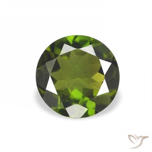 0.64ct 天然 フォレストグリーン トルマリン, ラウンド, VVS