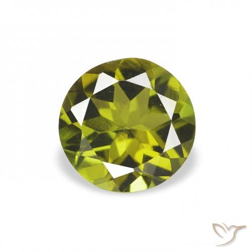 0.68ct 天然 ウォームフォレストグリーン トルマリン, ラウンド, VVS-VS