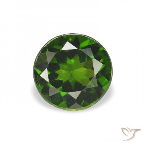 0.80ct 天然 茶色がかったグリーン トルマリン, ラウンド, VVS-VS