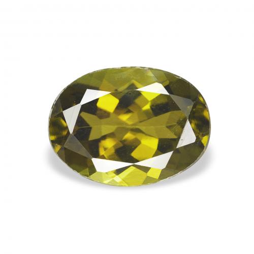 1.22ct 天然 黄みがかったグリーン トルマリン, 楕円形, VVS-VS