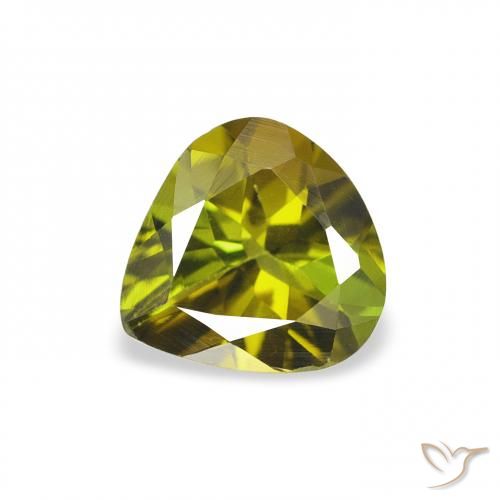 0.66ct 天然 ダークグリーン トルマリン, 洋梨の形, VVS-VS
