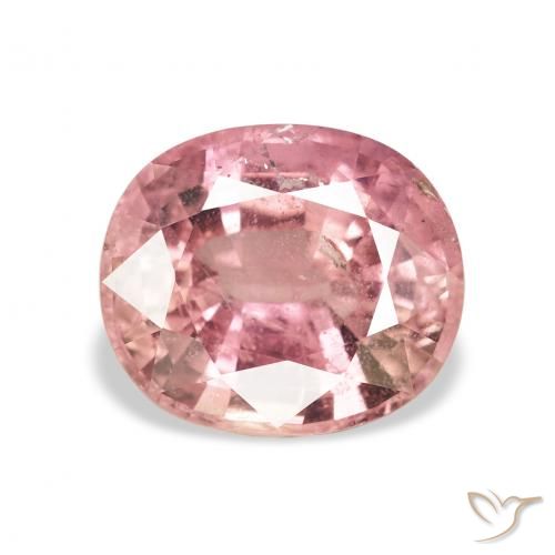 3.40ct 天然 薄いホットピンク トルマリン, 楕円形, VS-SI