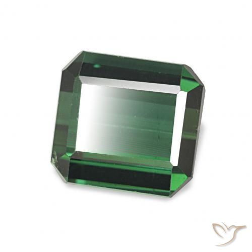2.05カラットの天然ダークグリーントルマリン、八角形 / エメラルドカット、VVS-VS