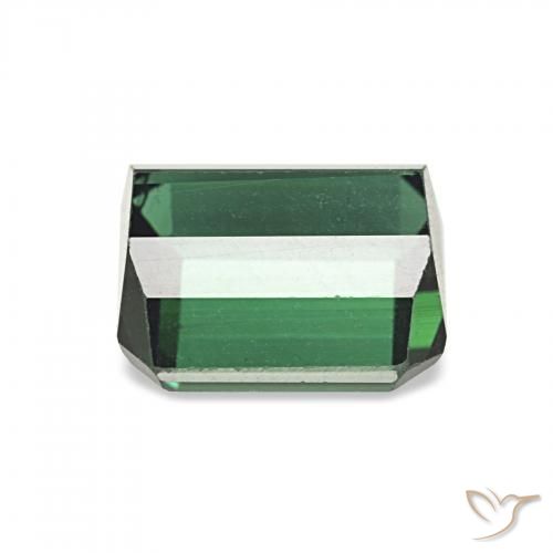 2.05カラットの天然ダークグリーントルマリン、八角形 / エメラルドカット、VVS-VS