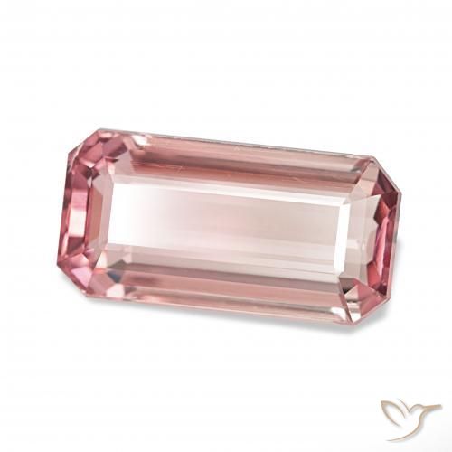 3.74カラットの天然Medium Light-Pinkトルマリン、八角形 / エメラルドカット、VS