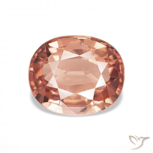 2.30ct オレンジがかったピンク トルマリン, 楕円形, VVS-VS