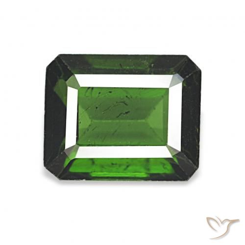 1.77ct ダークグリーン トルマリン, エメラルドカット, VS