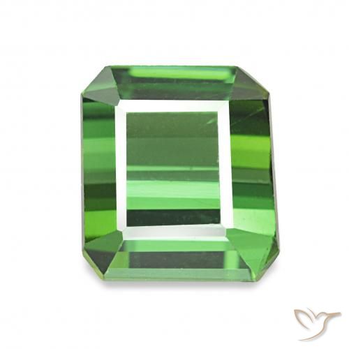 2.06ct ミディアムグリーン トルマリン, エメラルドカット, VVS