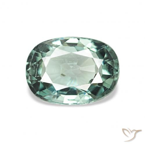 1.38ct 灰色がかった緑 トルマリン, クッション, VS