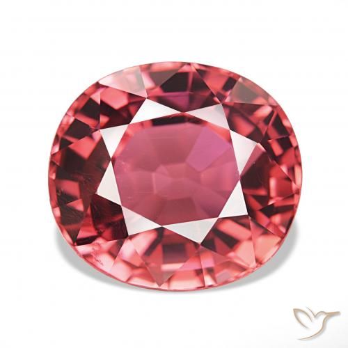 7.63ct 濃いホットピンク トルマリン, 楕円形, IF