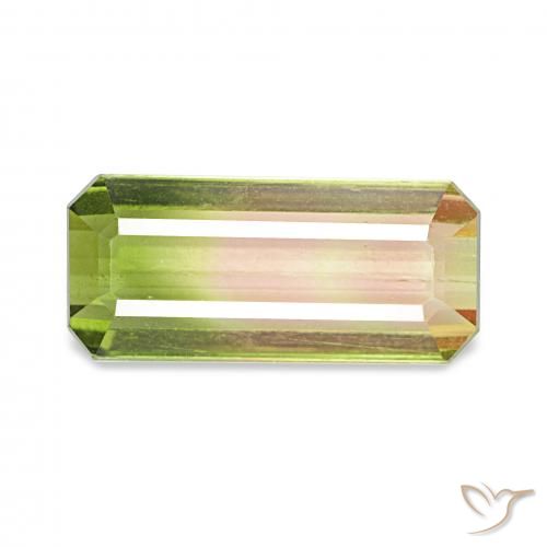 1.53ct ウォーターメロン トルマリン, エメラルドカット, VS
