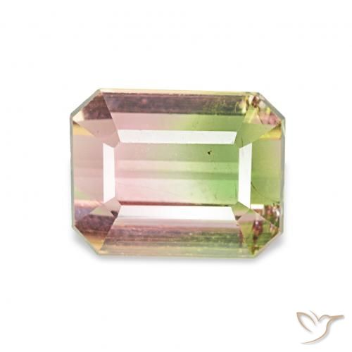 1.65ct ウォーターメロン トルマリン, エメラルドカット, VS