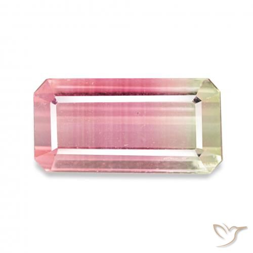 2.27ct バイカラー トルマリン, エメラルドカット, VVS-VS