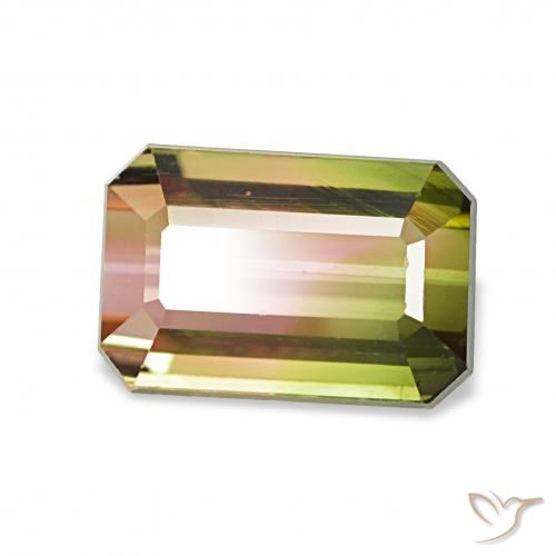 1.72カラットの天然ウォーターメロントルマリン、エメラルドカット、VVS-VS