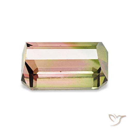 1.72カラットの天然ウォーターメロントルマリン、エメラルドカット、VVS-VS