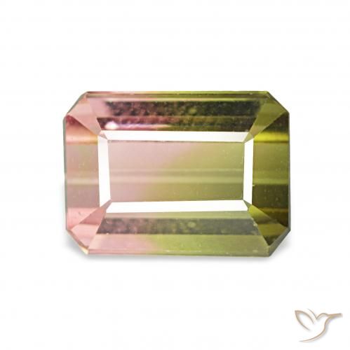 1.63ct ウォーターメロン トルマリン, エメラルドカット, VVS-VS