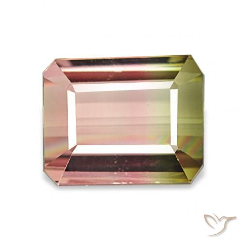 2.77ct ウォーターメロン トルマリン, エメラルドカット, VVS