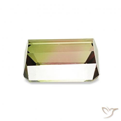 1.32カラットの天然ウォーターメロントルマリン、八角形 / エメラルドカット、VVS