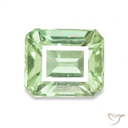 2.08ct 非常に薄い緑 トルマリン, エメラルドカット, VVS-VS