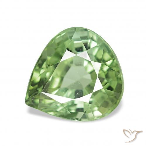 1.82ct ウォームグリーン トルマリン, 洋梨の形, VVS-VS