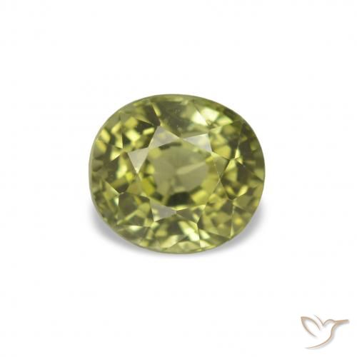 1.47ct ウォームフォレストグリーン トルマリン, 楕円形, VVS-VS