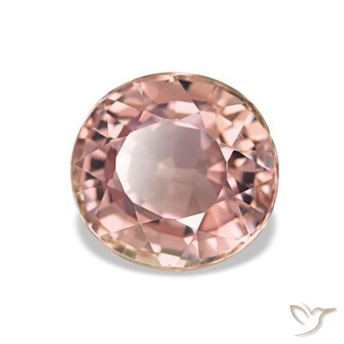 1.84カラットの天然Medium Light-Pinkトルマリン（7.6×7.2 mm・オーバルカット）
