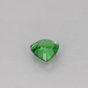 0.41カラットの天然クロムグリーンツァボライトガーネット（4.7×4.7 mm・トリリアント）